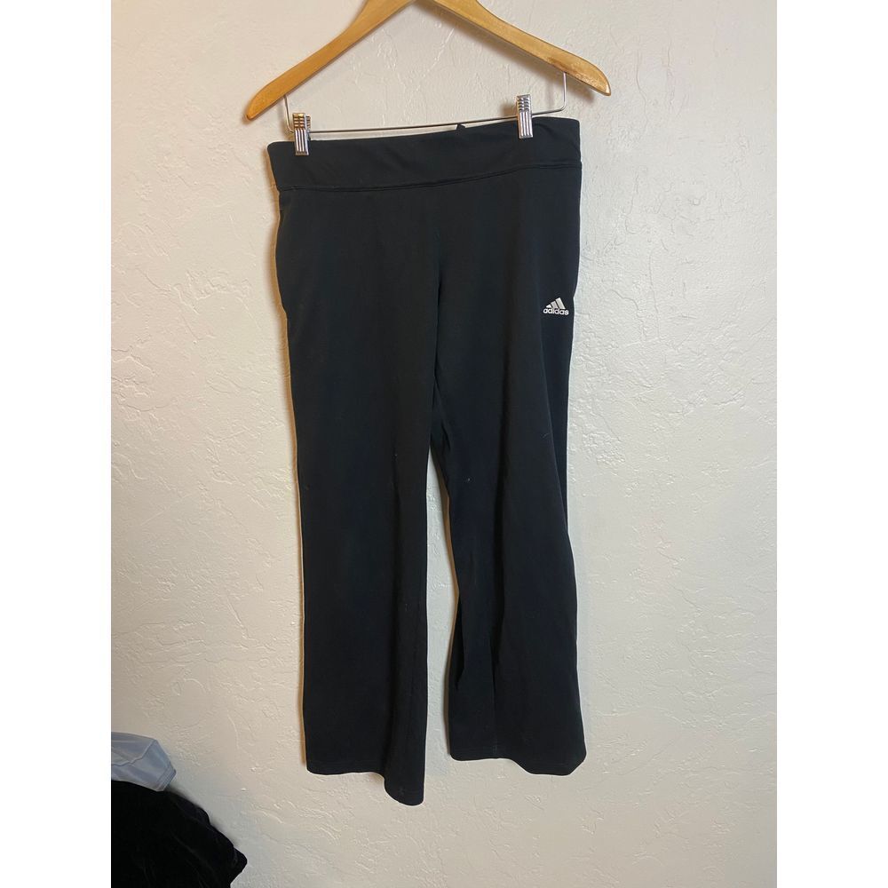 Adidas‎ Black Athletic Track Pants Workout Training Running Gym Activewear